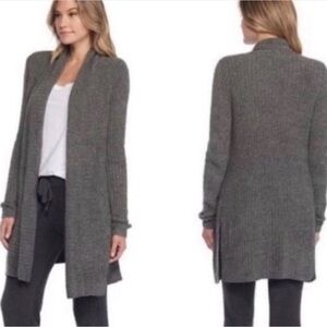 Barefoot Dreams Montecito CozyChic Lite Heathered black Cozy Cardigan Size S